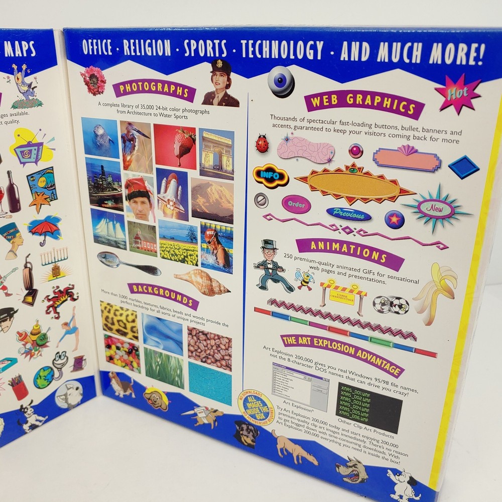 Art Explosion 200,000 Images Clip Art PC CD-ROM Software Program 2001 Nova