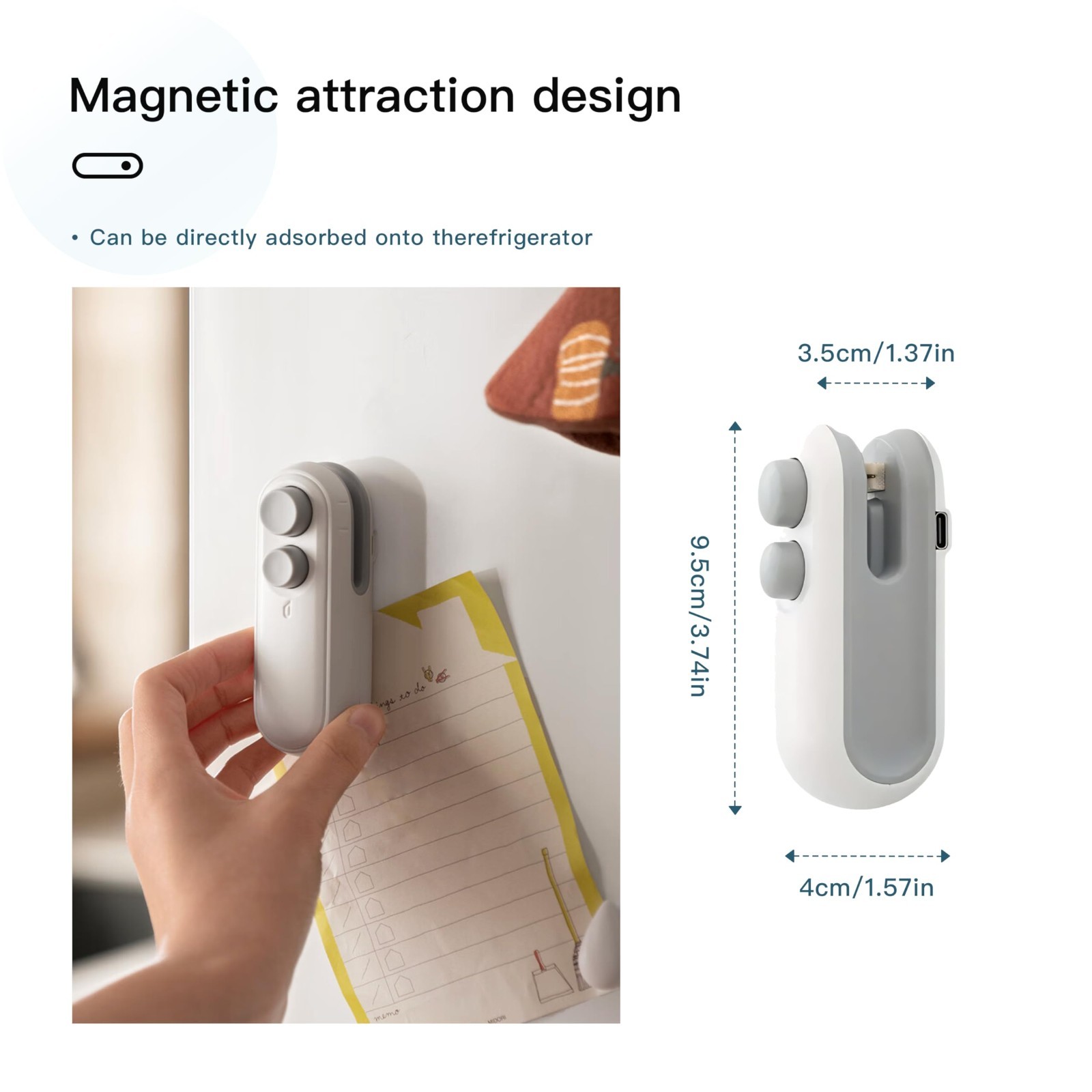 Mini 2-in-1 Snack Heat Sealer, Cutting Portable Food Sealer for Snack Sealing