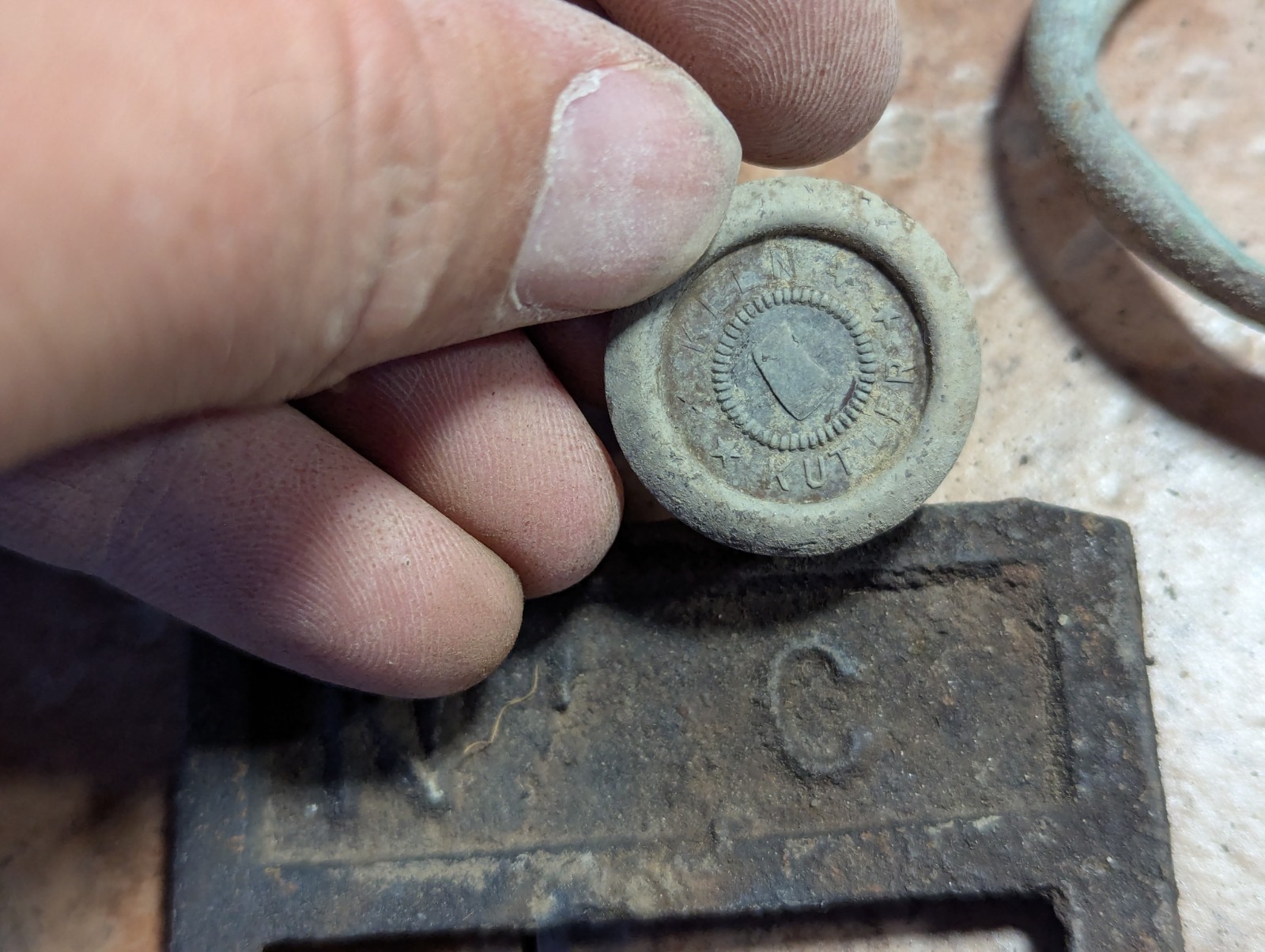 Dug Relics Vintage Iron Door Hardware Buckles Glasses Brass Key Bottle Openers