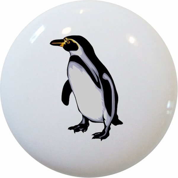 PENGUIN Animal Cabinet DRAWER Pull KNOB Ceramic