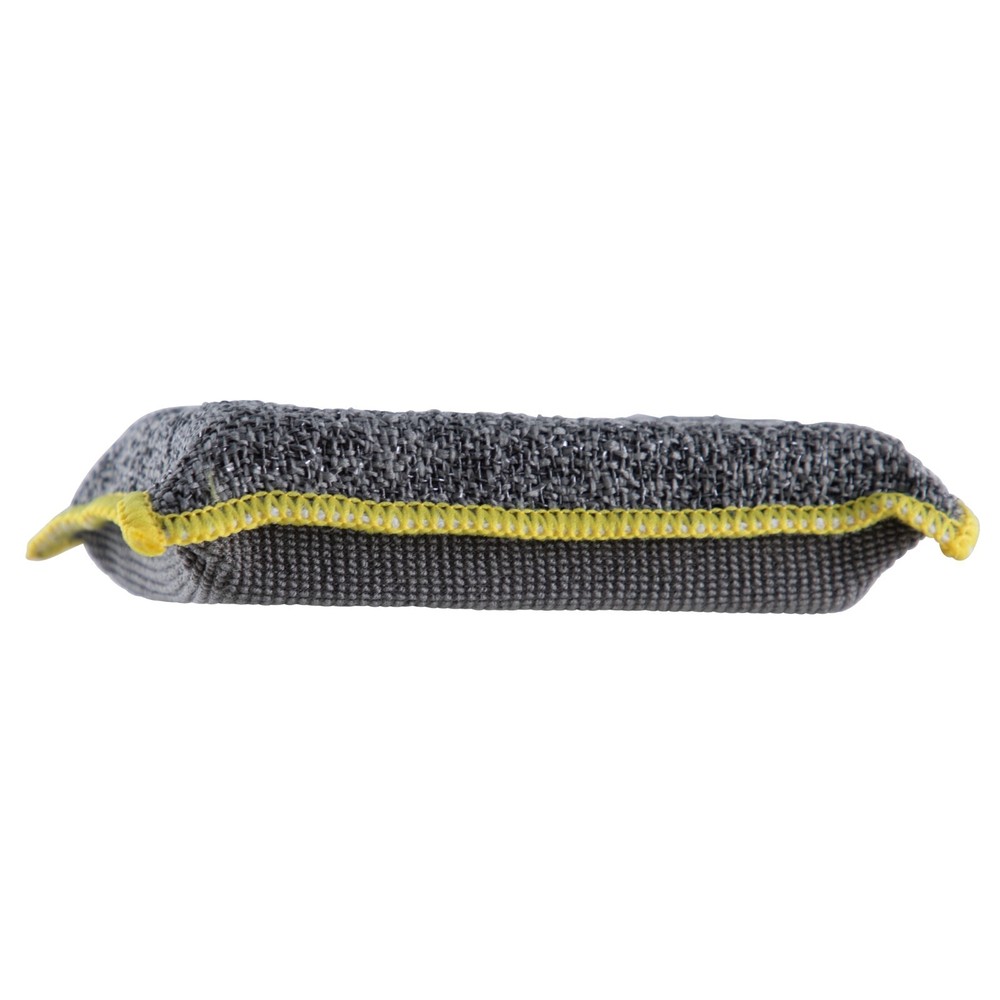Superio Miracle Microfiber Sponge for Kitchen Onyx Grey 12 pc with colored edge