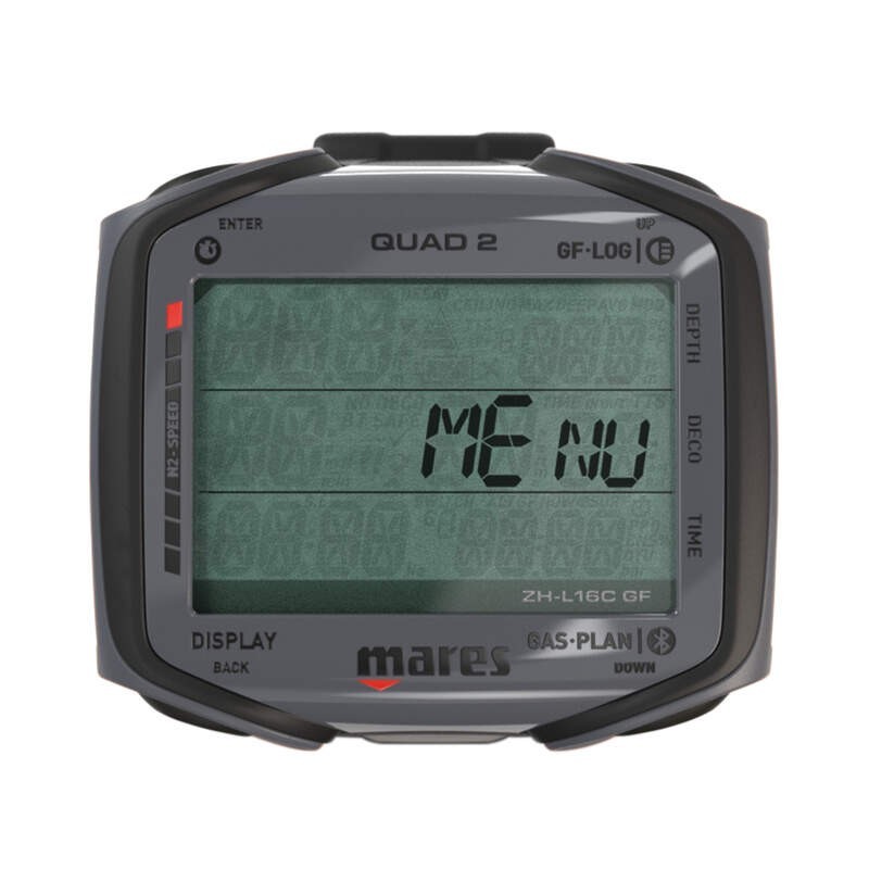 Mares QUAD 2 Wrist Dive Computer - Black - Large Screen 414152