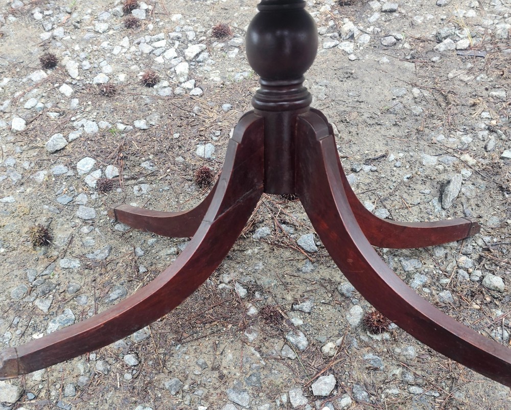 Vintage Rectangular Duncan Phyfe Coffee Table Mid-Century with Claw Feet