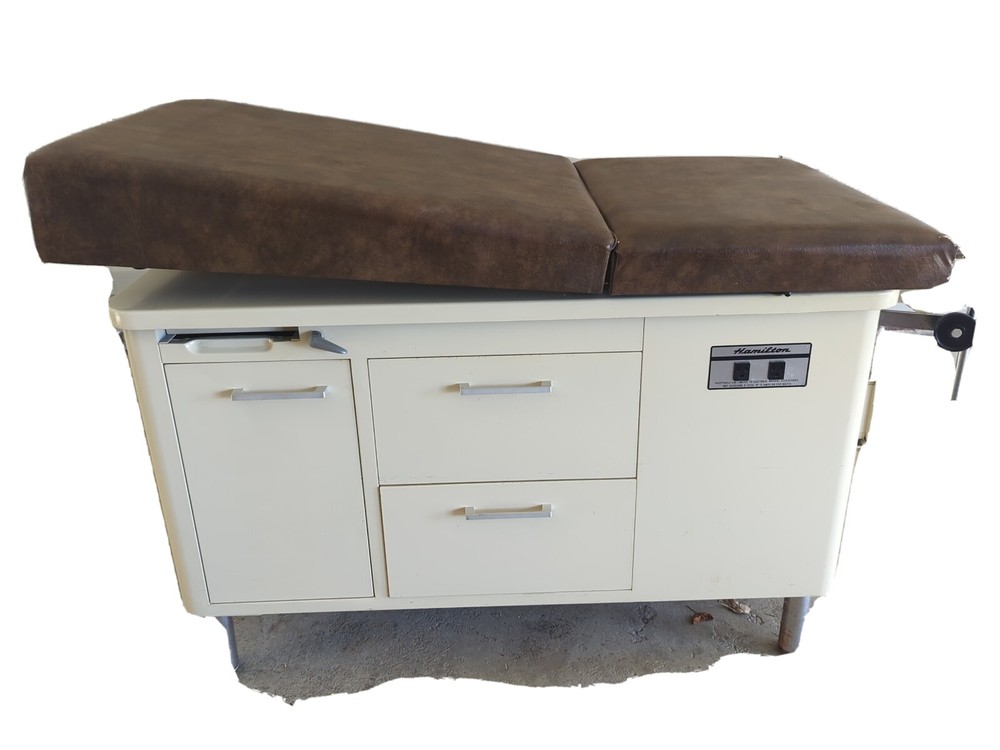 Retro Hamilton Exam Table brown / tan used EUC