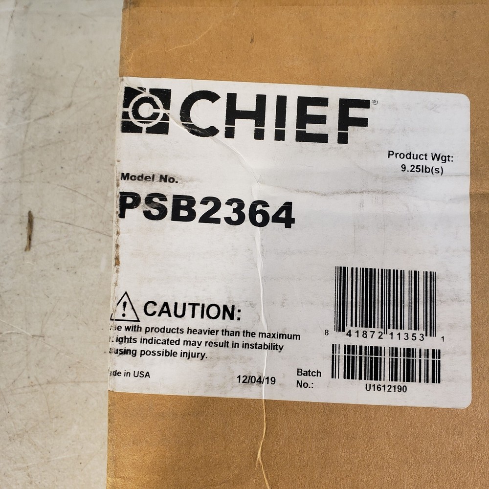Chief PSB-2364 Custom Interface Bracket for Large Flat Panel Mounts