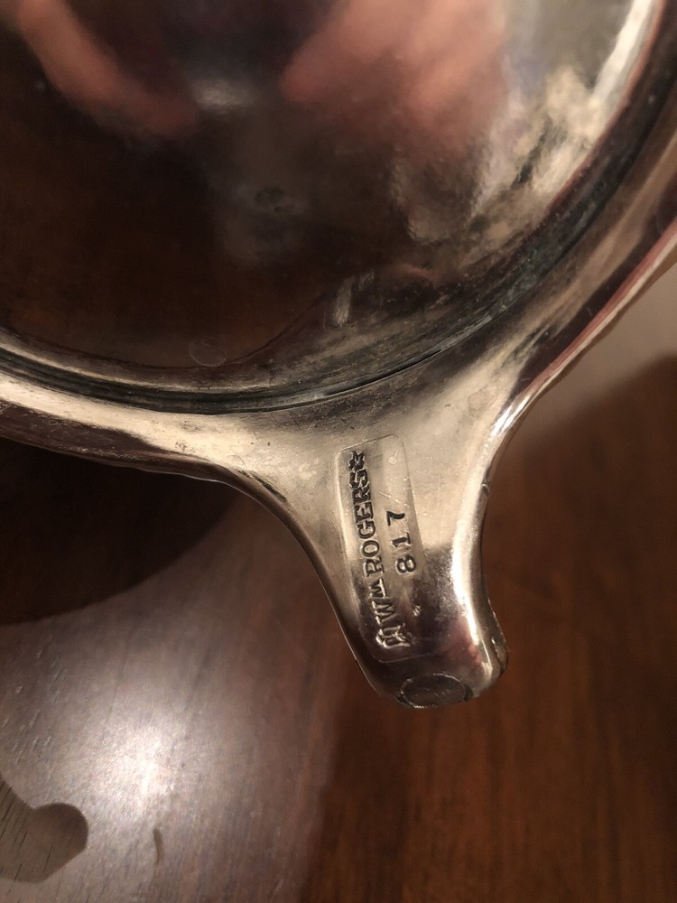 WM Rogers 817 Vintage Silver Water Pitcher