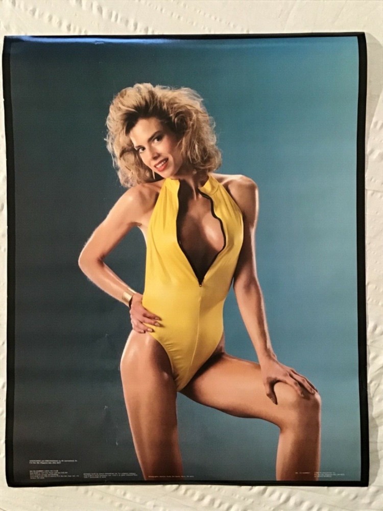 Yellow Swimsuit Girl Poster Sexy About 23 x 32 Pinup