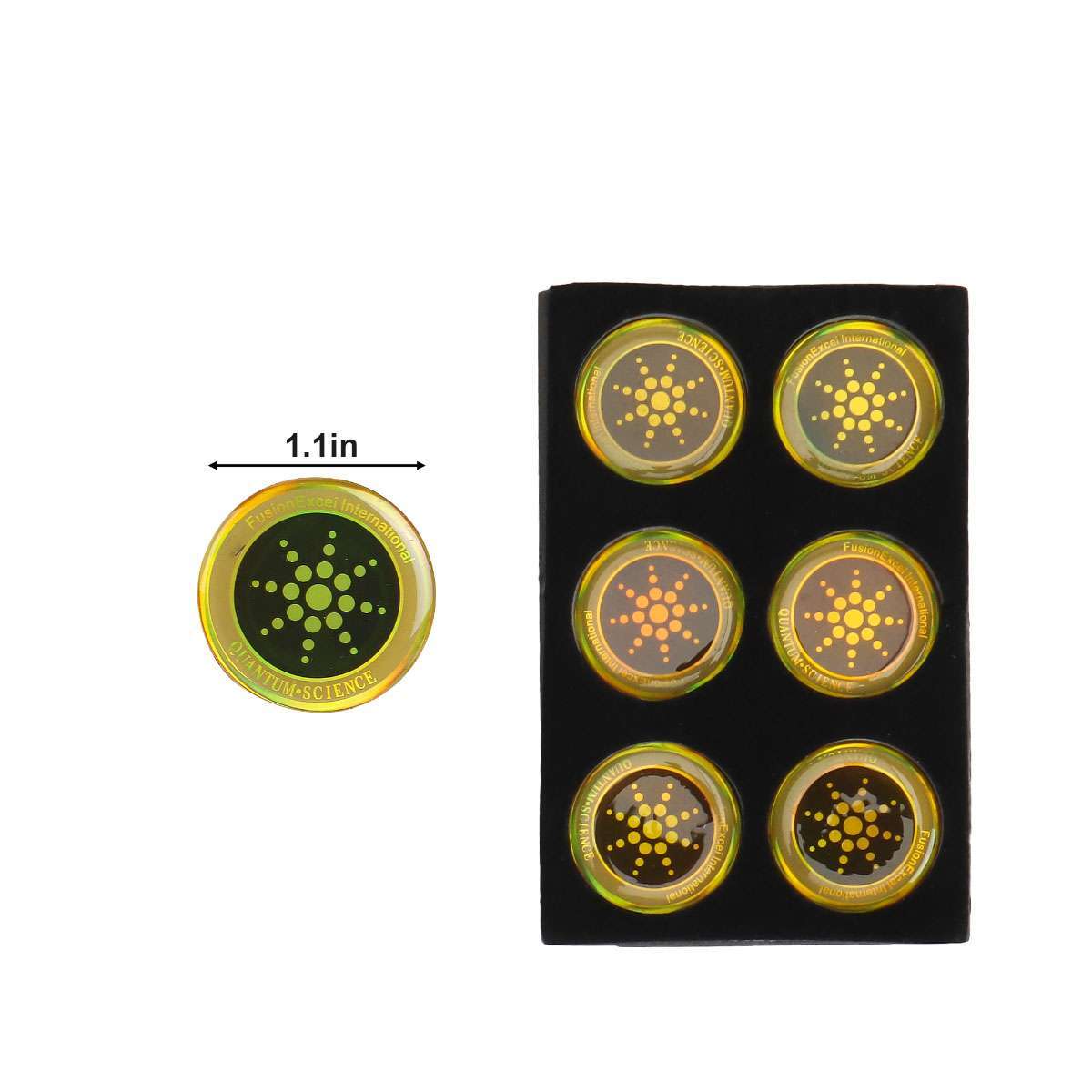 Silver Quantum Anti Radiation Shield 5G-EMF Protection Phones Laptops 6 Stickers