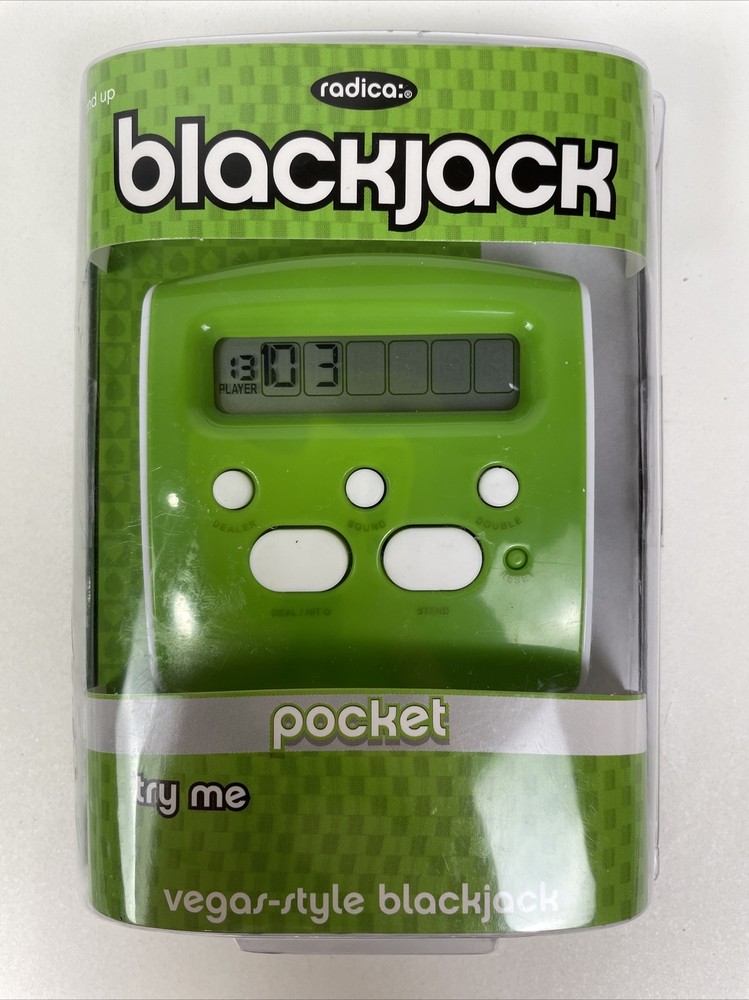 Radica Pocket Sized Electronic Blackjack Game Handheld Black Jack