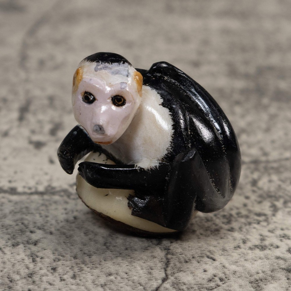 White Face Monkey Tagua Carving