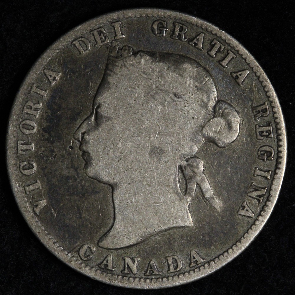 1872-H Canada SILVER Twenty Five Cents E302 OWZCH