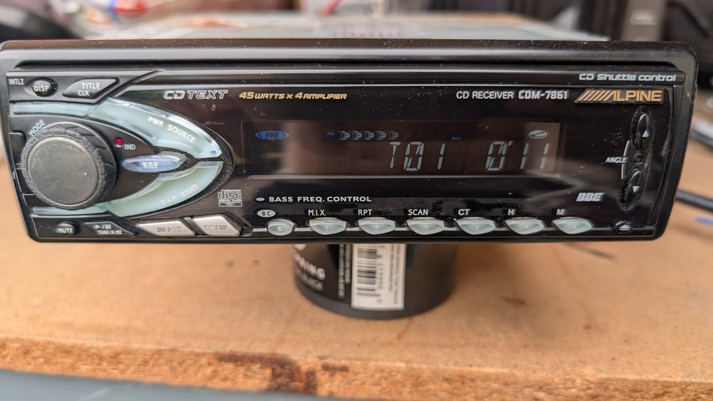 ALPINE cdm-7861 Bluetooth Auxiliary CD Original Old School