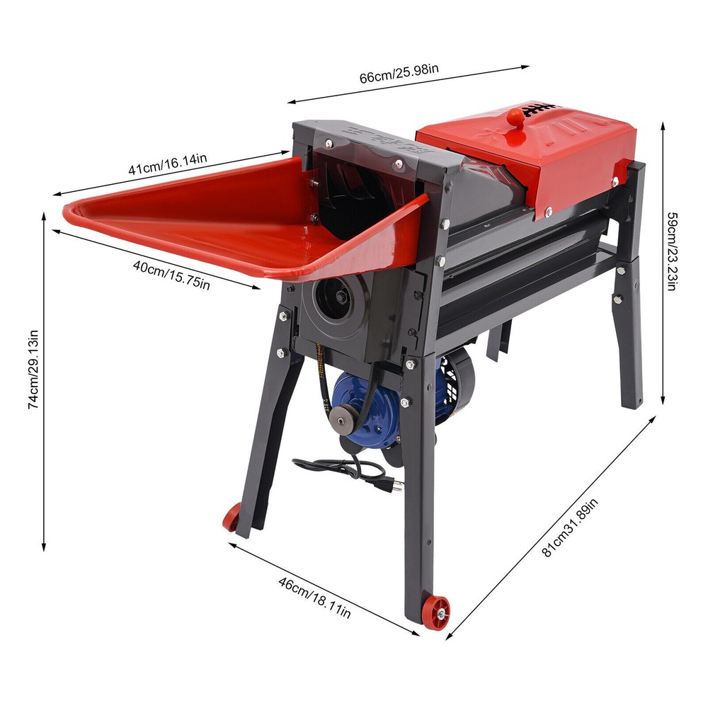 Electric Corn Thresher Sheller Threshing Stripping Machine Stripper Tool Black