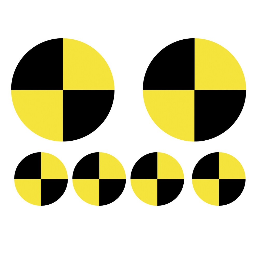 REFLECTIVE Crash Test Dummy Sticker 6 Pack Sticker FE050-REF