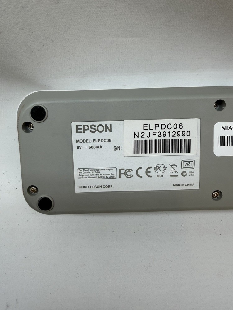 Epson ELPDC06 4x Digital Zoom Portable Compact Document Camera w/USB Cable Case