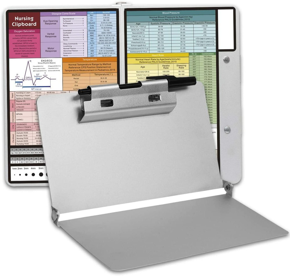 Nursing Edition Clipboard Folding Pocket Reference Clipboard 9*12