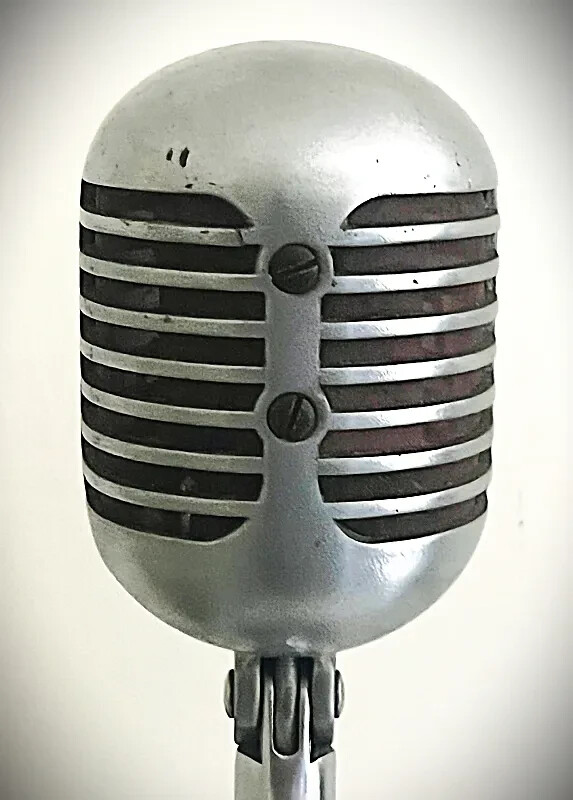 Rare 1940's Bogen "Fatboy" Model U10X Dynamic Microphone, 100% original, working