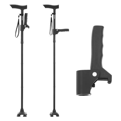 Walking Cane Accessories-Second Handle. Auxiliary Handle with Immovable Fixed