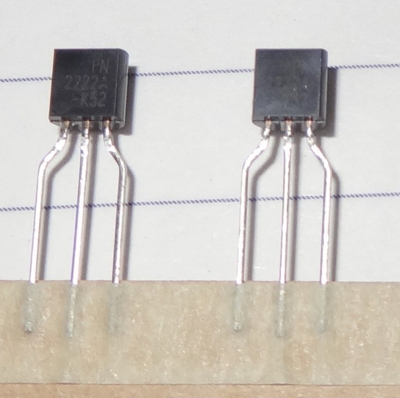 4 pcs PN2222A NPN, 40V, 1A TO92 Transistor.