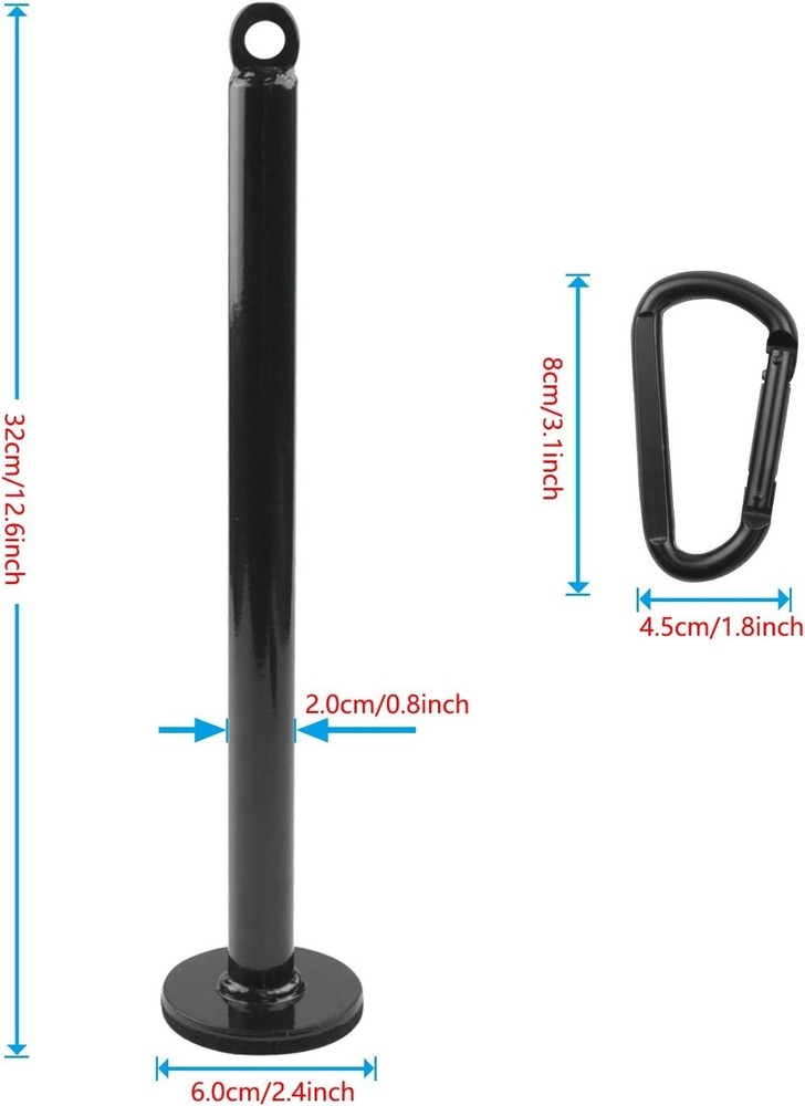 Compact Weight Loading Pin Compatible with Olympic Plates - Max 150 KG Capacity