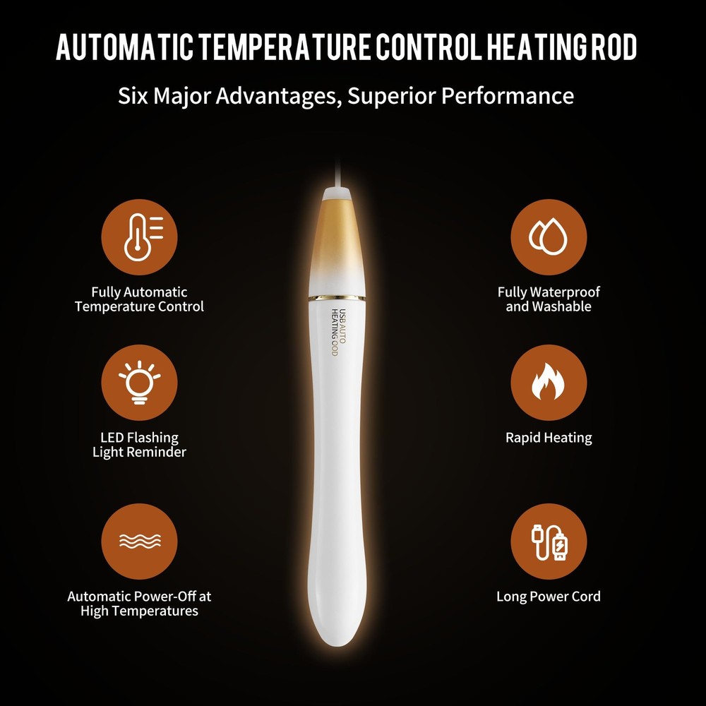 USB Heating Rod for Doll, LED Indicator Portable Toy Warmer, Automatic Temper