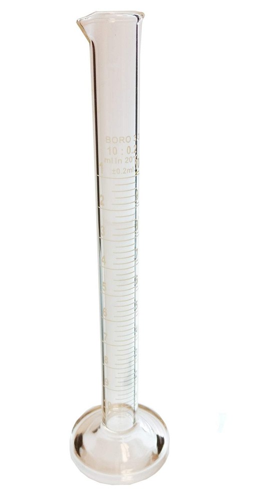 Cylinder, Double-Scale, Borosilicate Glass, 10ml