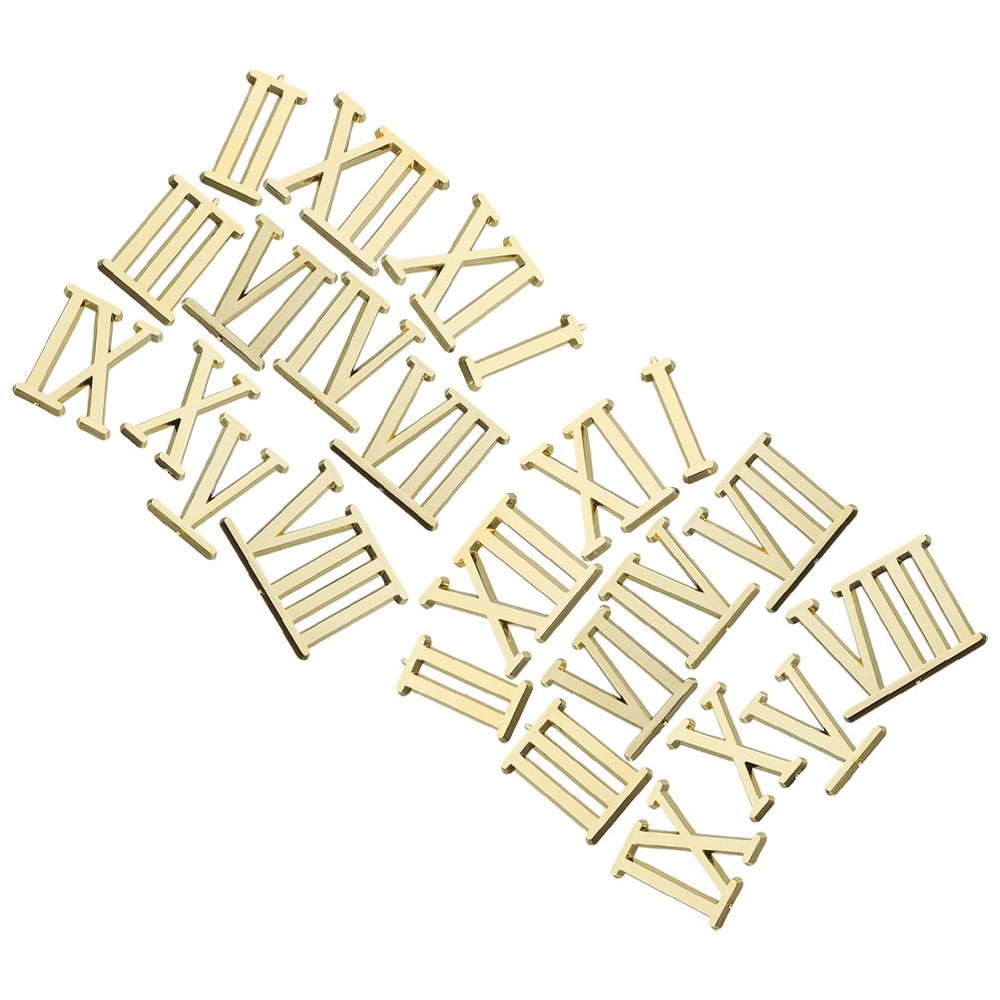 2 Sets Number Hands Replacement Parts Clock Making Electroplated Numbers