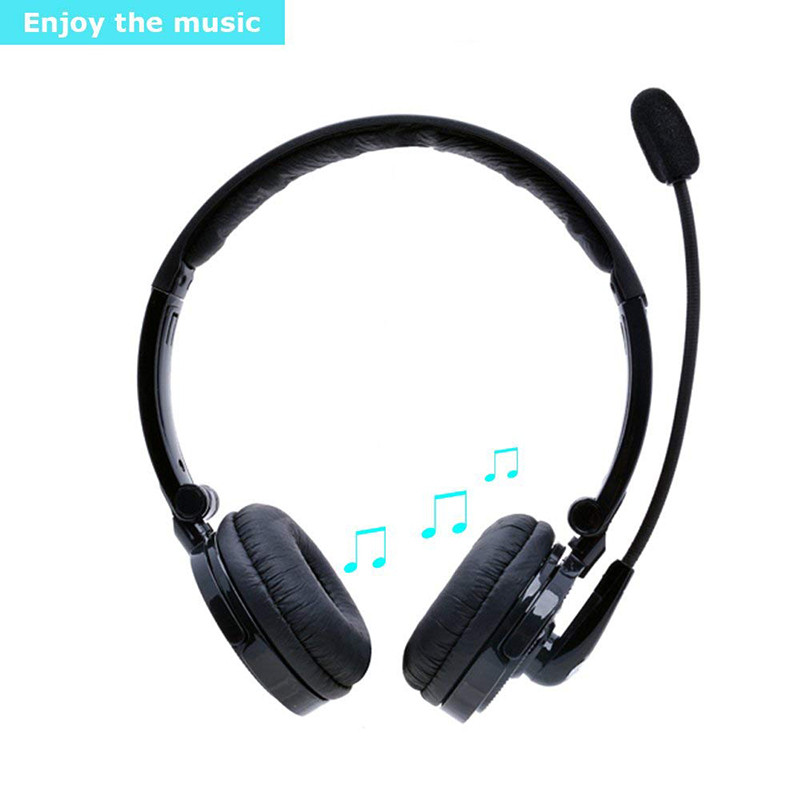 Bluetooth Headset with Microphone, Over-The-Head Wireless Stereo Headphones
