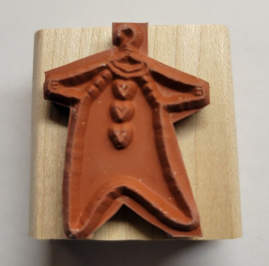 Wood/Rubber Stamp baby's outfit, sleeper