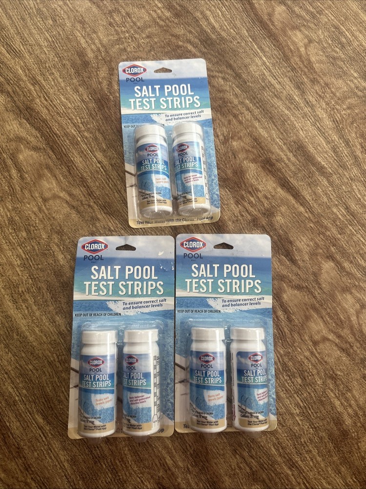 Clorox Pool&Spa Salt Pool Test Strips for Pool Water Testing, 30/75 Strips