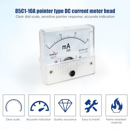Analog Current Panel Meter DC 0-85C1 Pointer Amp Ammeter 2.5 Accuracy for 30mA