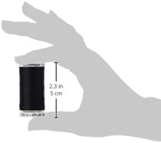 Versatile 250m Black Polyester Sew-All Thread - Perfect for Hand and Machine Use