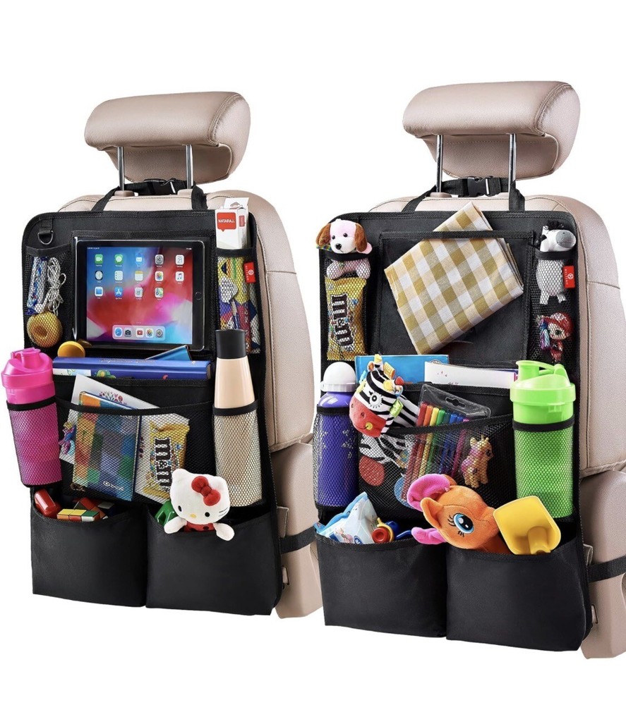 Multi-Pockets Front-Back Seat Car Organizer/Storage with Touch Screen Tablet Hol