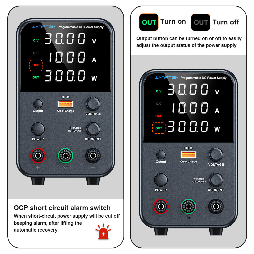 Adjustable 0-30/60/120V 0-2/3/5/10A Lab DC Power Supply Variable Bench Switching