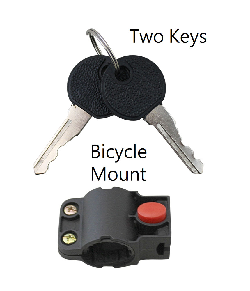 2 Pack Bicycle Lock 47" Two Keys and Mounting Bracket 11.5mm Thick Multi Purpose