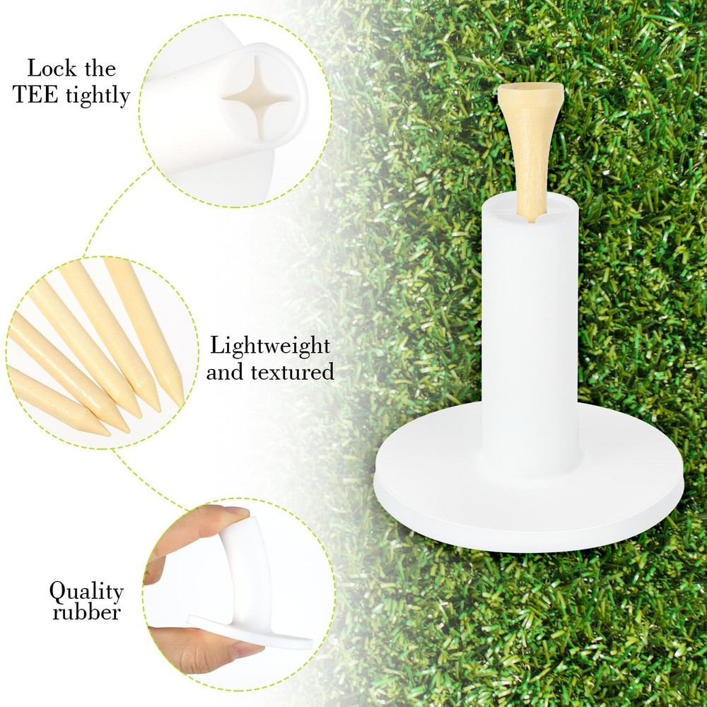 15 Set Golf Rubber Tee Holder Set for Driving Range Golf Practice Mat Indoor ...