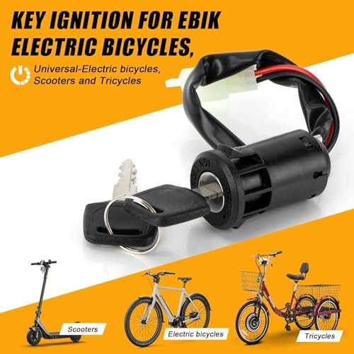 Ignition Switch with Key - Lock 2 Wire Key Switch Compatible with Electric