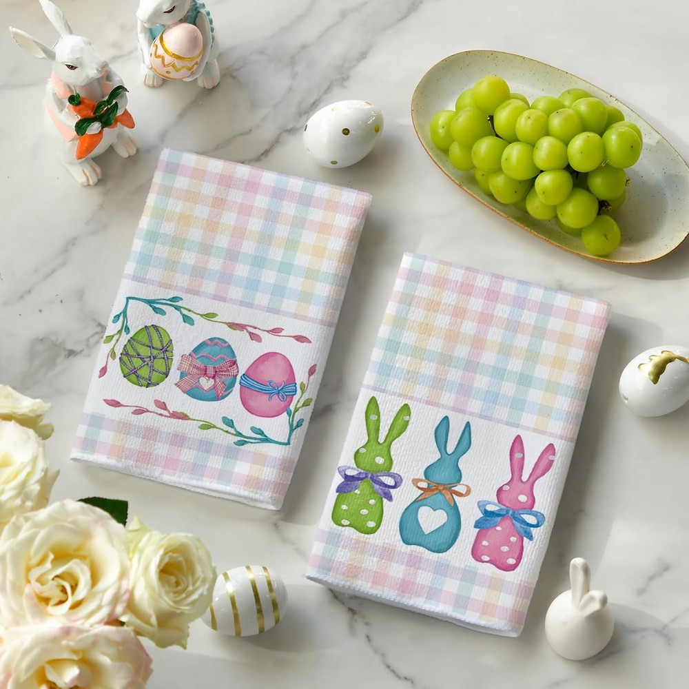 Artoid Mode Colorful Stripe Rabbit Bunny Eggs Easter 18" x 26",