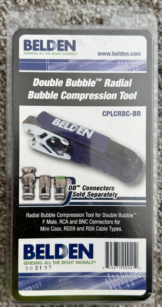 Belden CPLCRBC-BR Double Bubble Radial Bubble Compression Tool New Open Box