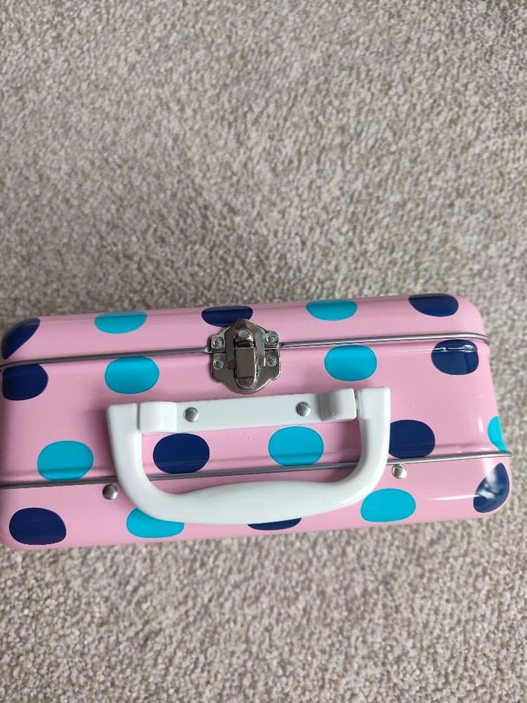 [Retro] Dot pattern back type tin can