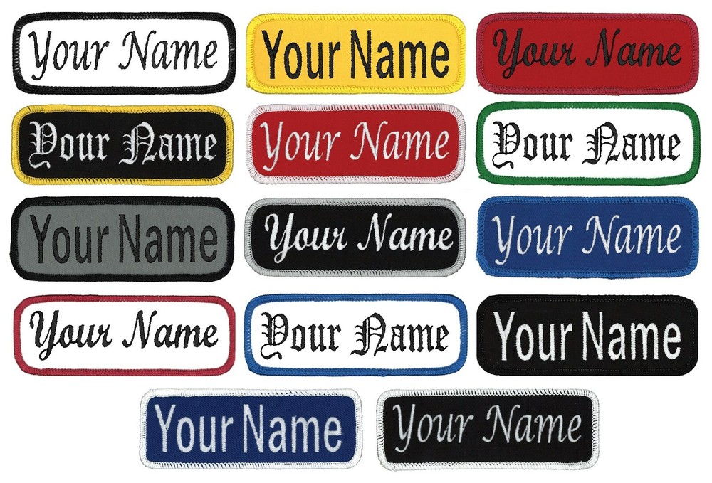 Name patch Uniform/Work shirt personalized tape Embroidered Identification tape!
