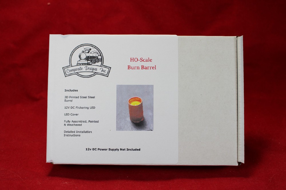 HO Scale Burn Barrel with Flickering LED