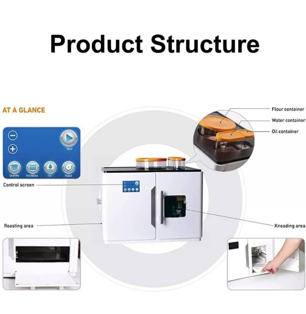 Automatic Electric Magic Roti Maker Tortilla Indian Bread Robotic Machine New