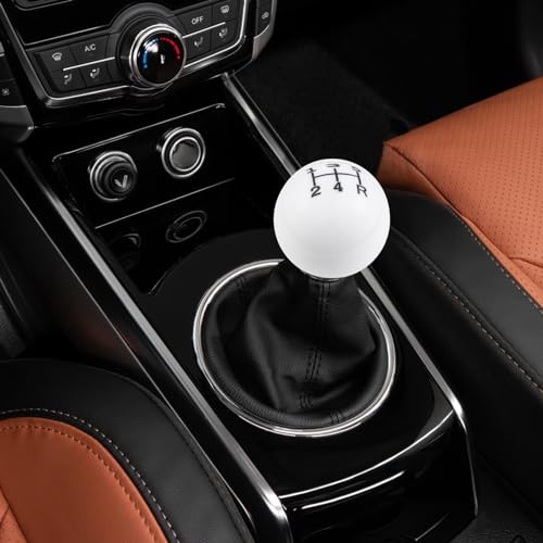 Ball Shift Knob 5 Speed Round Gear Stick Shifter Knobs Car Shifting White