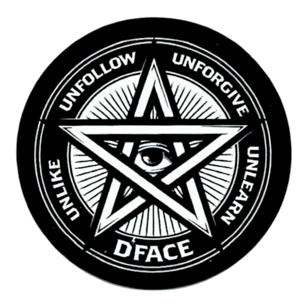 D*Face Unlike Unfollow Unforgive Unlearn Sticker