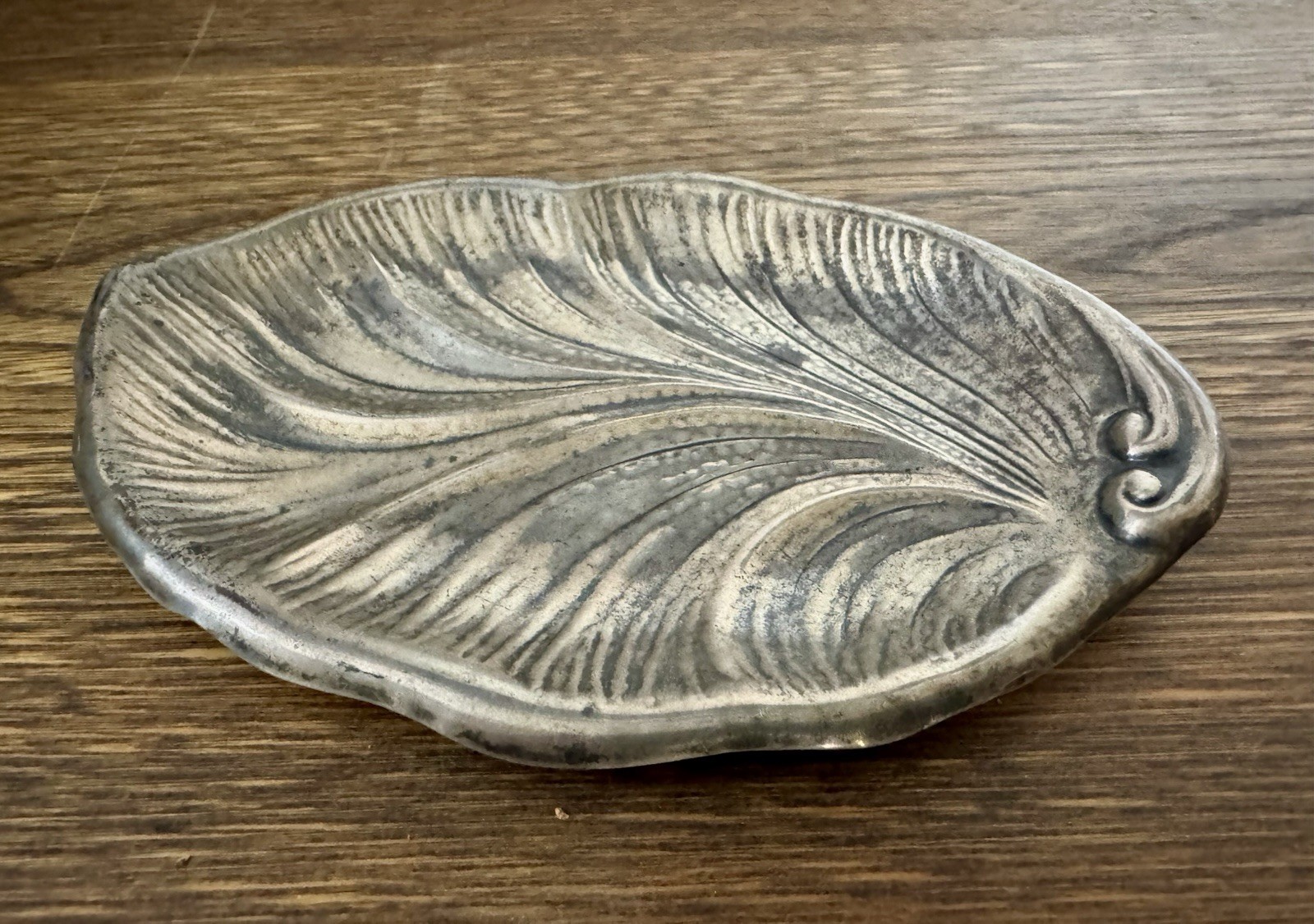 Poole sterling Silver leaf Tray dish Banana Leaf 440 Vintage