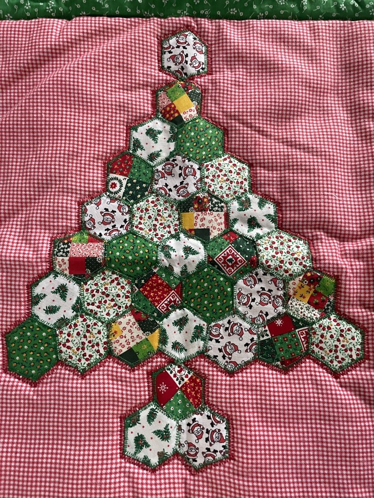 HandMade Christmas Tree Quilt Wall Hanging