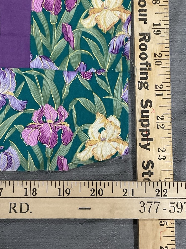 Decorative Wall quilt top Irises