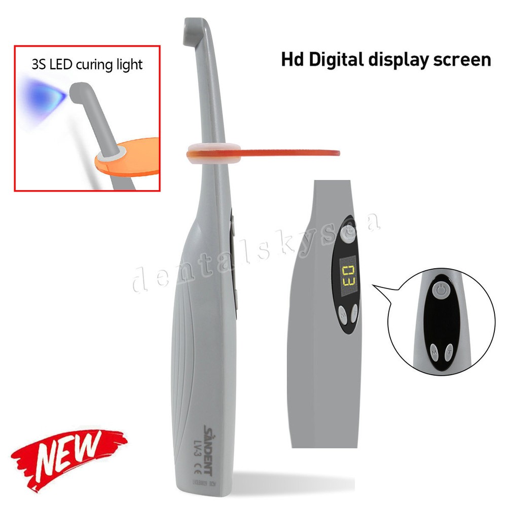 Dental LED Curing Light Lamp Wireless Composite Resin 3 Second USA