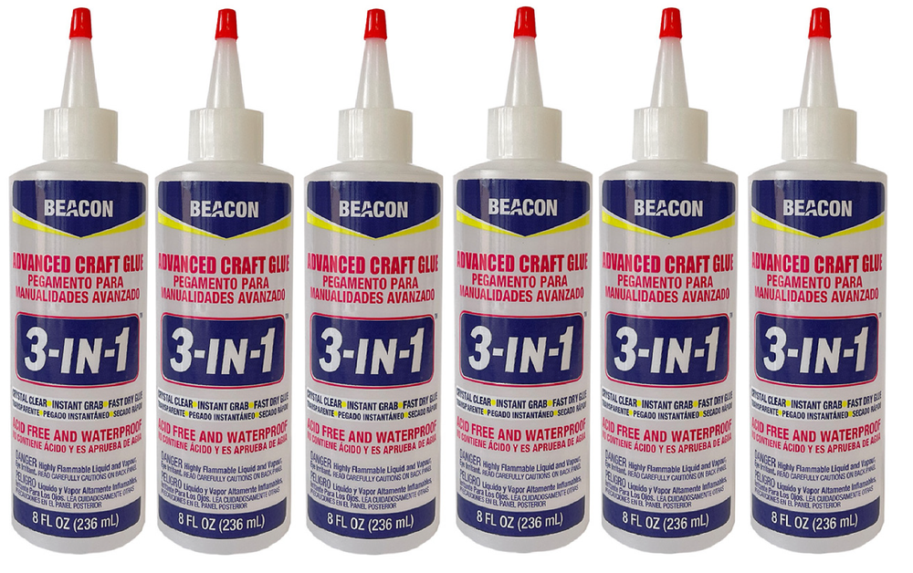 Beacon 3-in-1 Advanced Craft Glue, 8oz (6-pack)